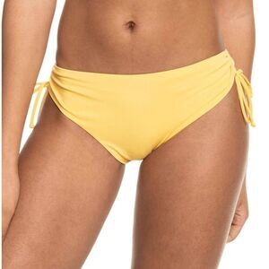ROXY Solid Beach Classics Full Bikini Bottom Latigo Bay Yellow Size L Tie
